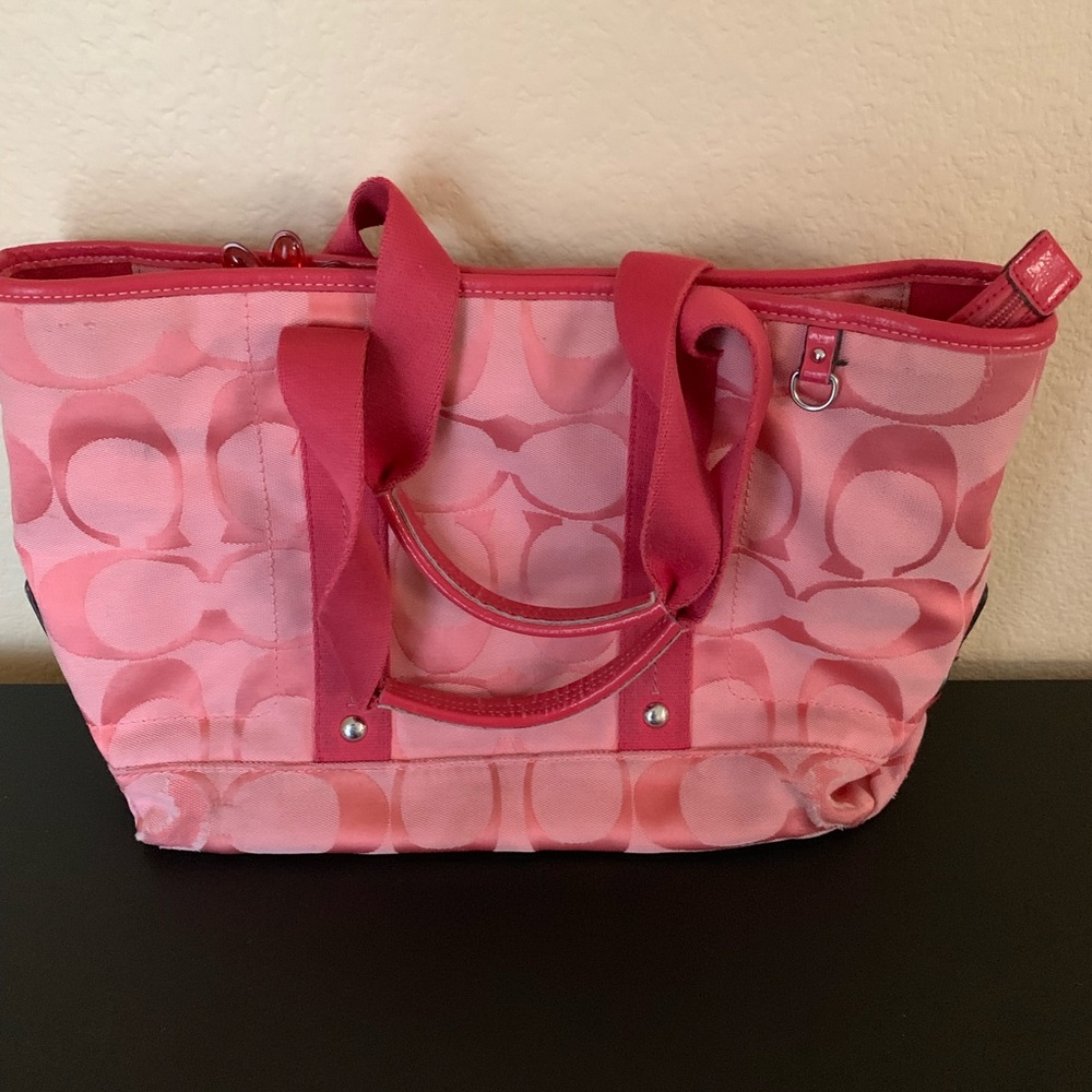 Pink coach purse